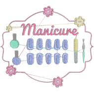 Matriz de Bordado Logotipo Manicure 2